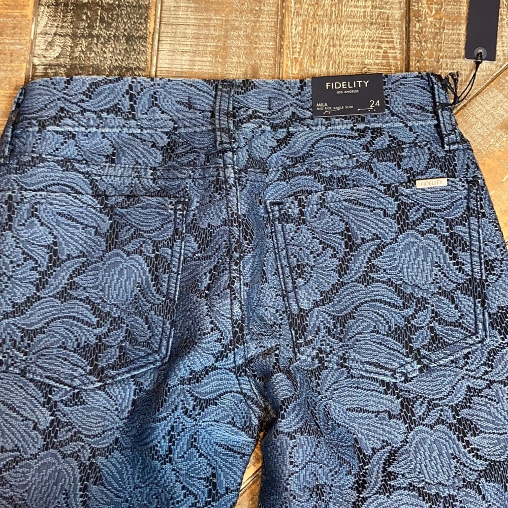 Fidelity Los Angeles Mika Bonded Floral Jeans. 24 - Picture 3 of 3